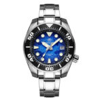 ★Weekly Deal★ADDIESDIVE 44.5mm Diver Watch for Men Unique Blue Dial 200M (AD2102)