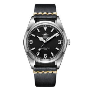 ADDIESDIVE 38mm Automatic Watch 100M (AD2112-leather strap )