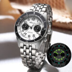 EU Warehouse-ADDIESDIVE 41mm Panda Dial Quartz Chronograph Watch VK64（AD2034）